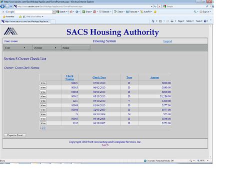 SACS Web Application .